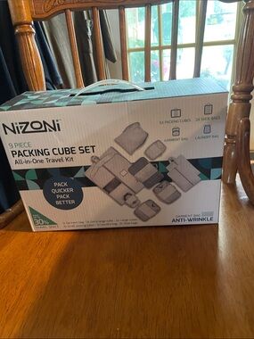 Nizoni 9 piece packing cube set all in one travel kit